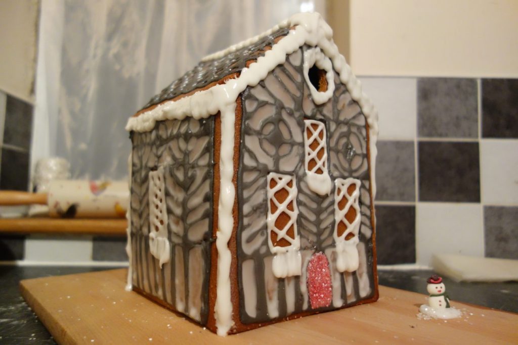 vegan gingerbread house