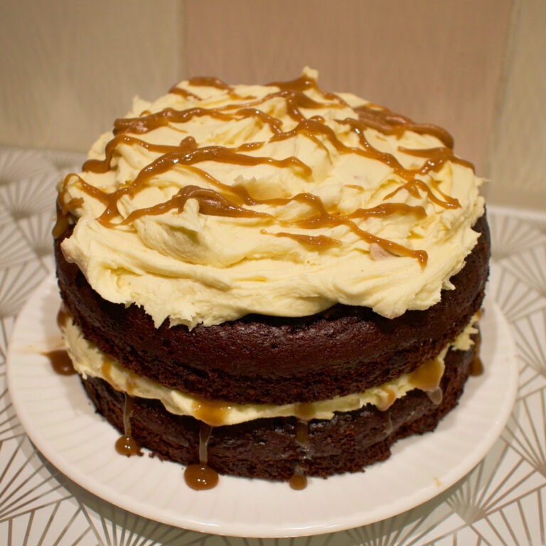 vegan Salted Caramel Chocolate Cake