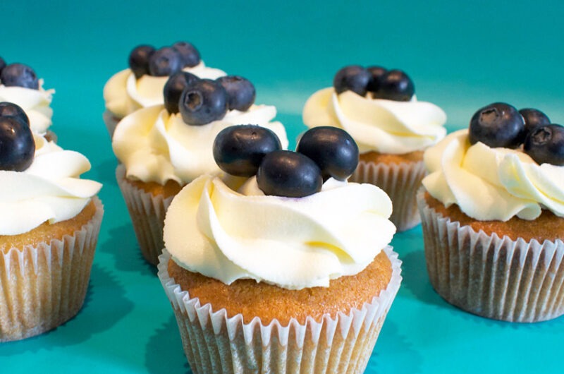 Vegan Gluten Free Lemon and Blueberry Cupcakes