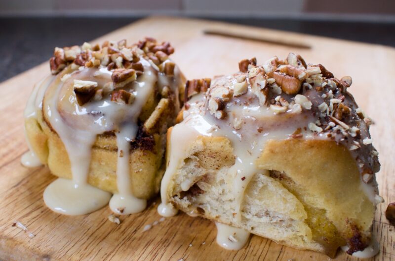 Maple Pecan Cinnamon Rolls