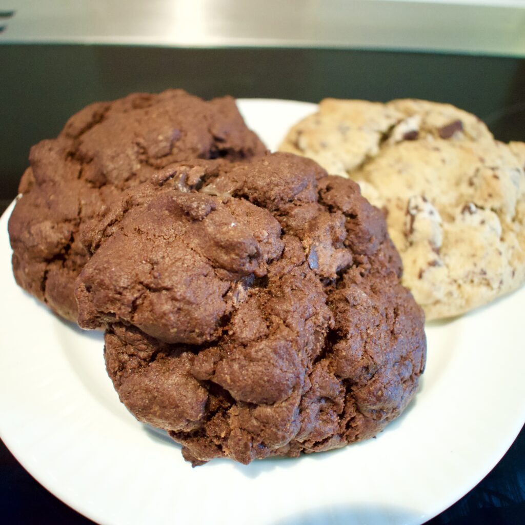 Vegan double chocolate cookies